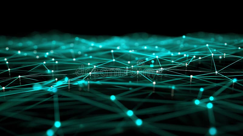 شبكة تقنية رقمية بألوان الهوية